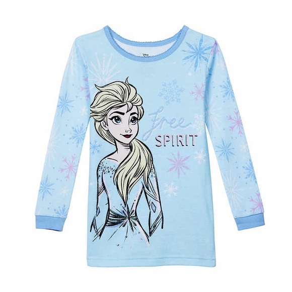 Frozen Kids 4 Piece Cotton PJ Set, 7 - Picture 2 of 7